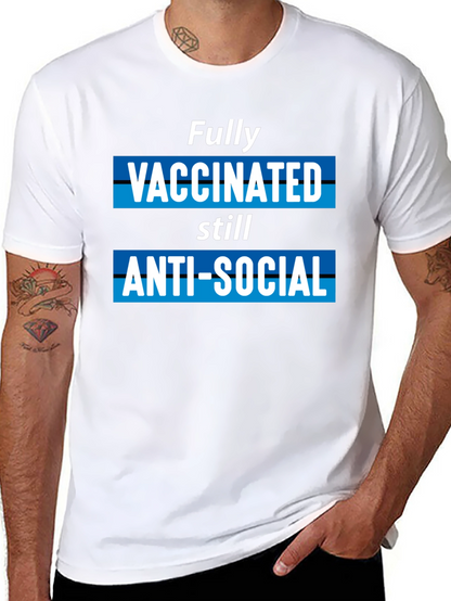 Fully Vaccinated Anti-Social Graphic T-Shirt