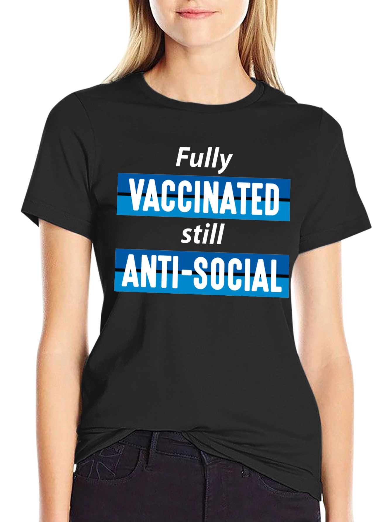 Fully Vaccinated Anti-Social Graphic T-Shirt