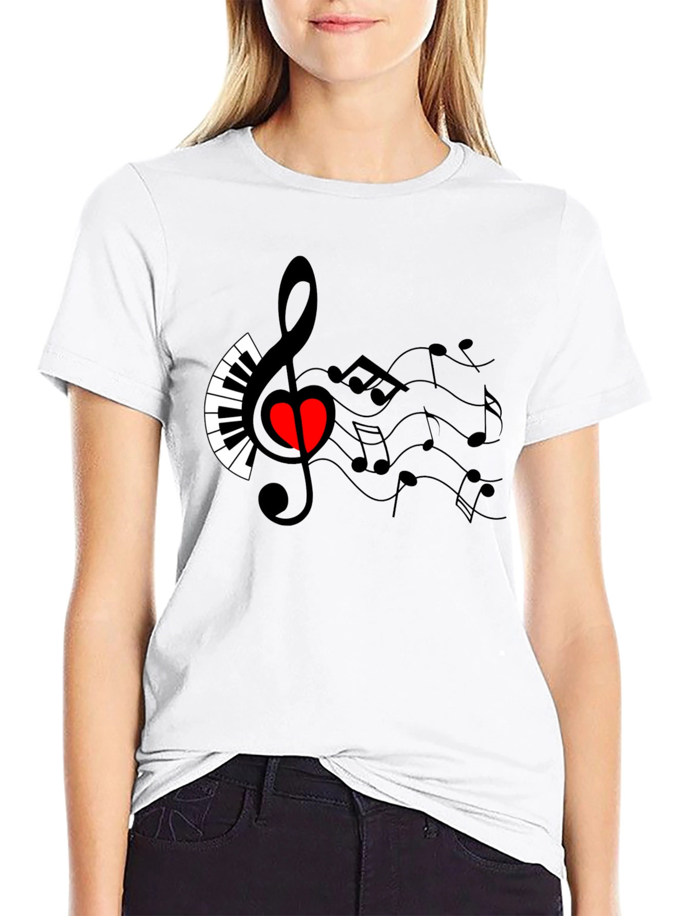 Musical Heart T-Shirt - Express Your Passion
