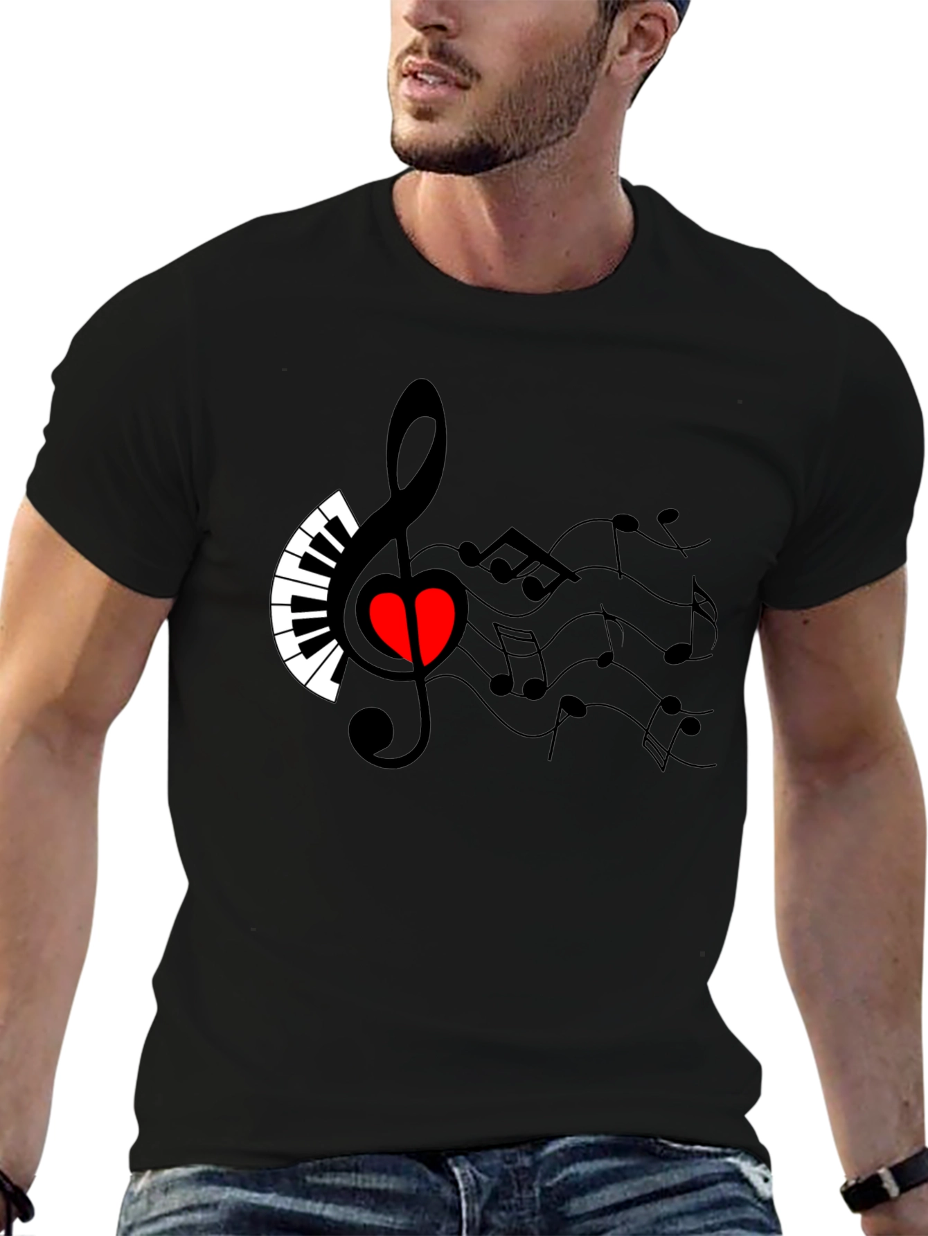 Musical Heart T-Shirt - Express Your Passion