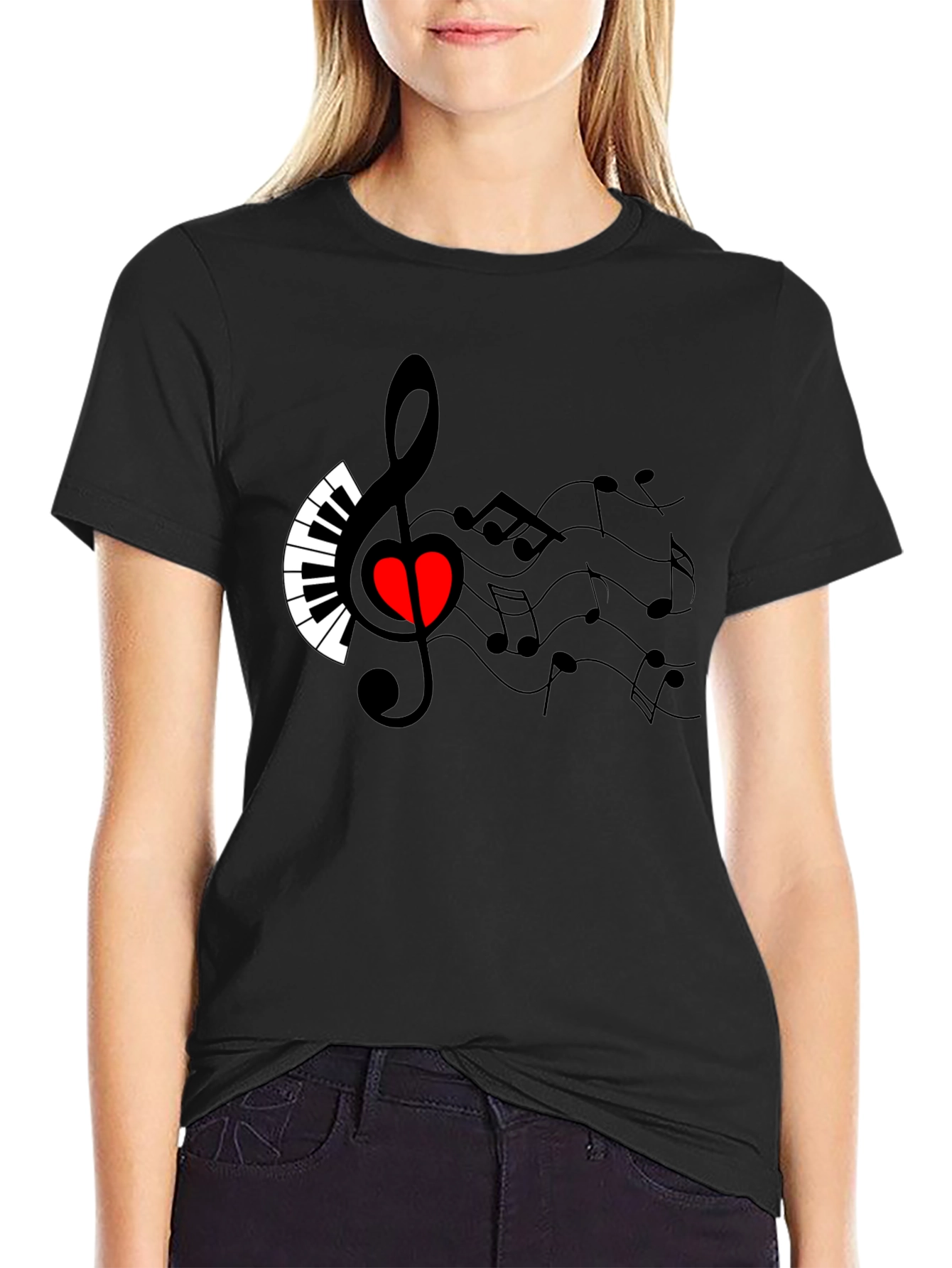 Musical Heart T-Shirt - Express Your Passion