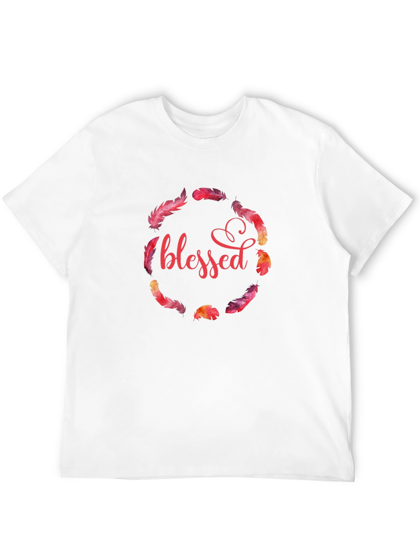 Blessed Feather Wreath Graphic T-Shirt