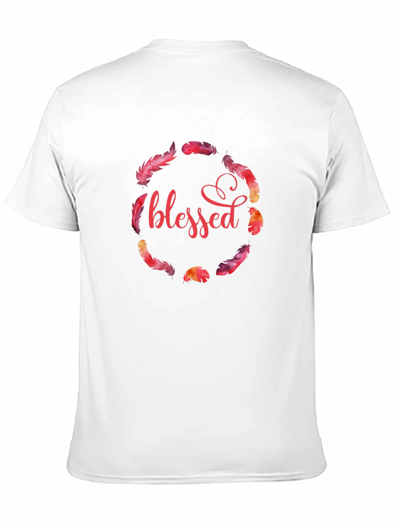 Blessed Feather Wreath Graphic T-Shirt