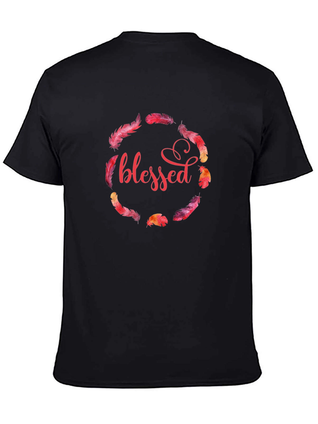 Blessed Feather Wreath Graphic T-Shirt