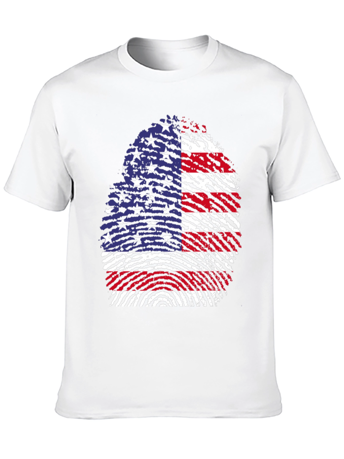 American Flag Fingerprint Graphic T-Shirt