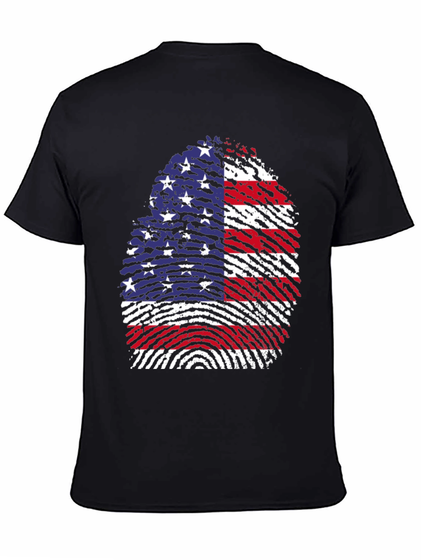 American Flag Fingerprint Graphic T-Shirt