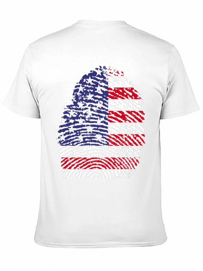 American Flag Fingerprint Graphic T-Shirt