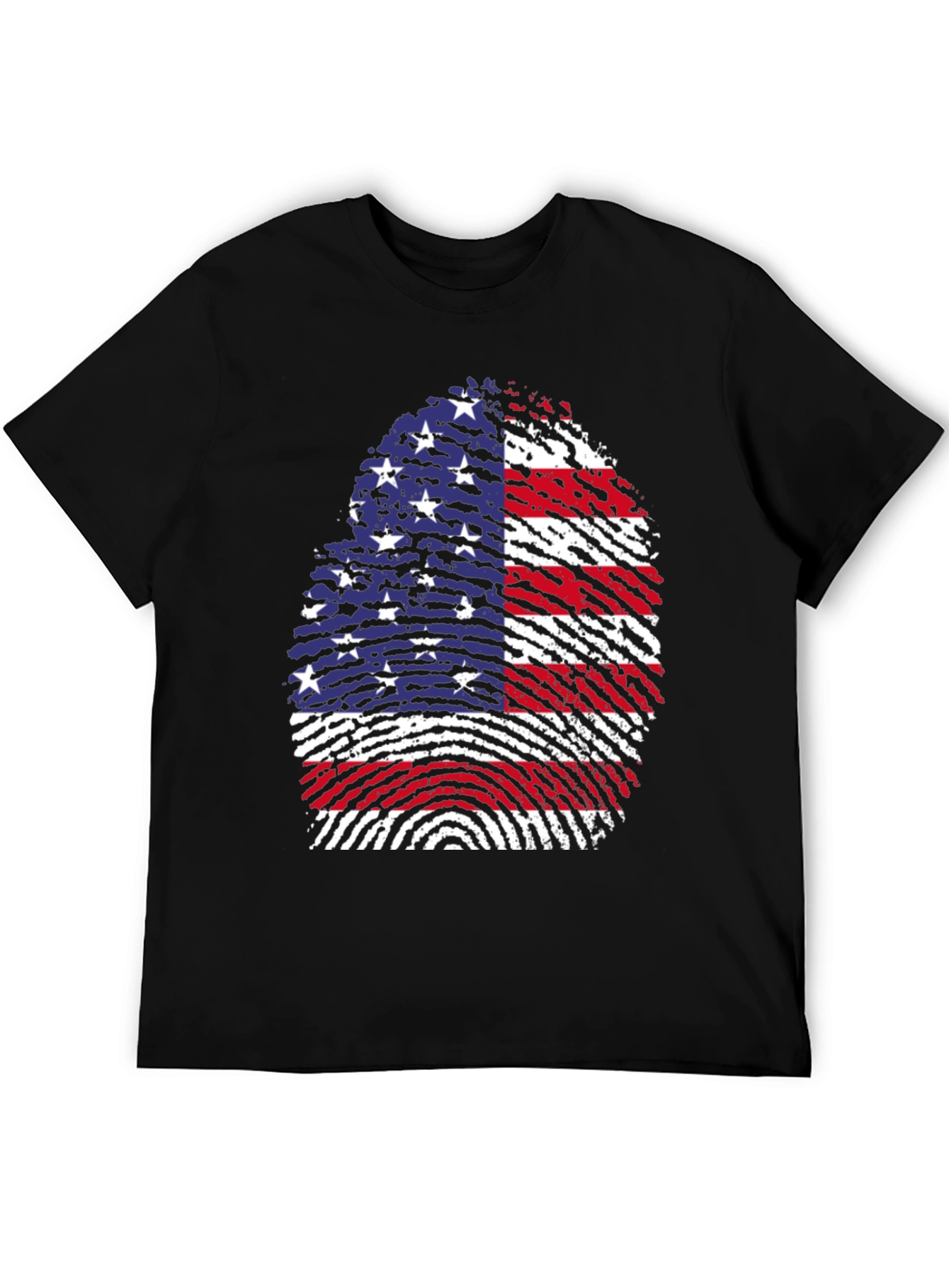 American Flag Fingerprint Graphic T-Shirt