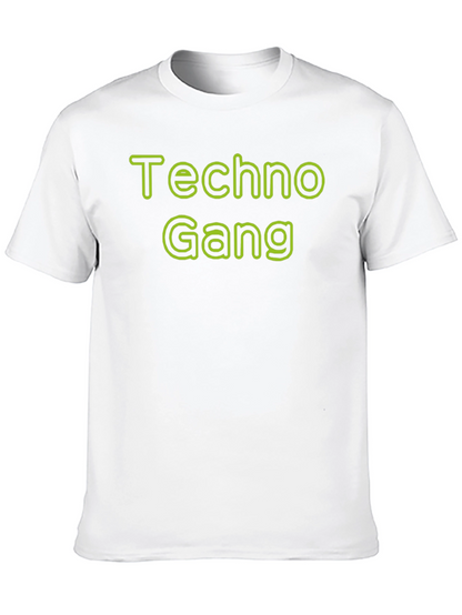 Techno Gang Graphic T-Shirt - Black Crew Neck Tee