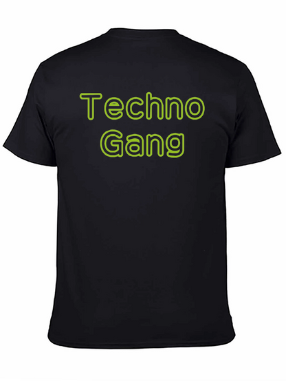 Techno Gang Graphic T-Shirt - Black Crew Neck Tee