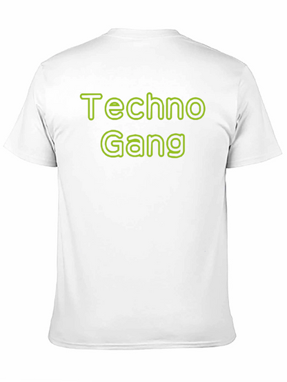 Techno Gang Graphic T-Shirt - Black Crew Neck Tee