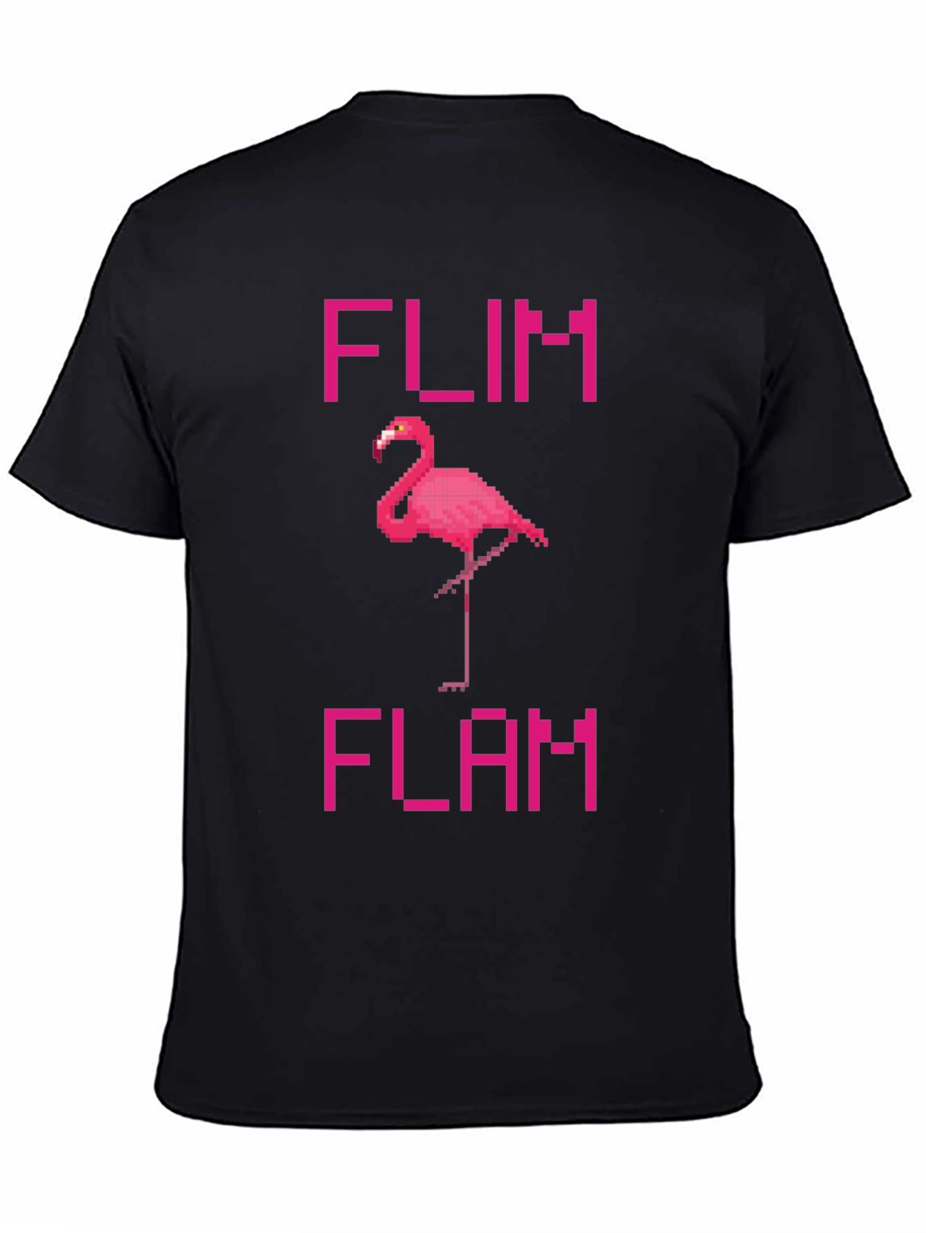 Pixel Flamingo T-Shirt - Flim Flam Fun!