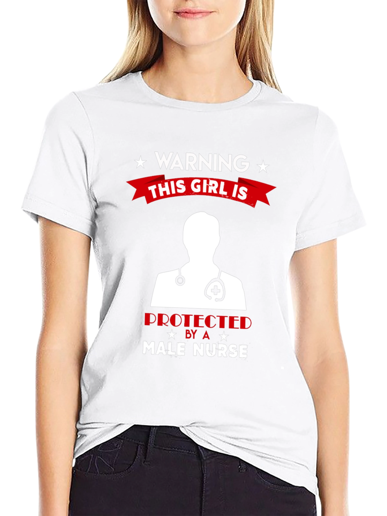 Warning Male Nurse Protected T-Shirt