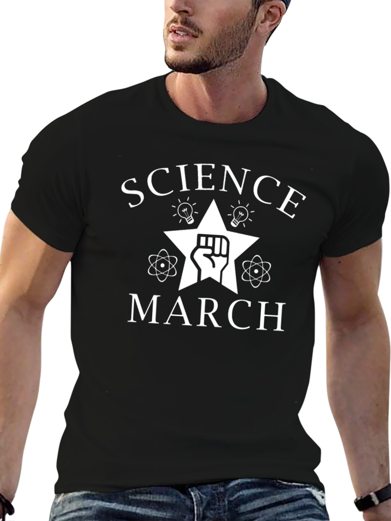 Science March T-Shirt - Black Cotton Activism Tee