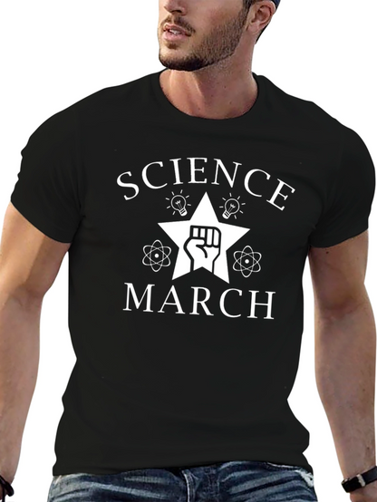 Science March T-Shirt - Black Cotton Activism Tee