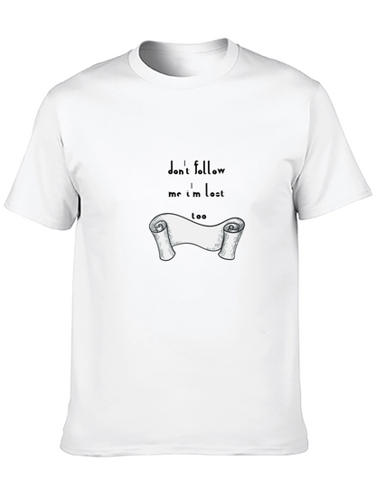 Lost Scroll Graphic T-Shirt - Classic Black Tee