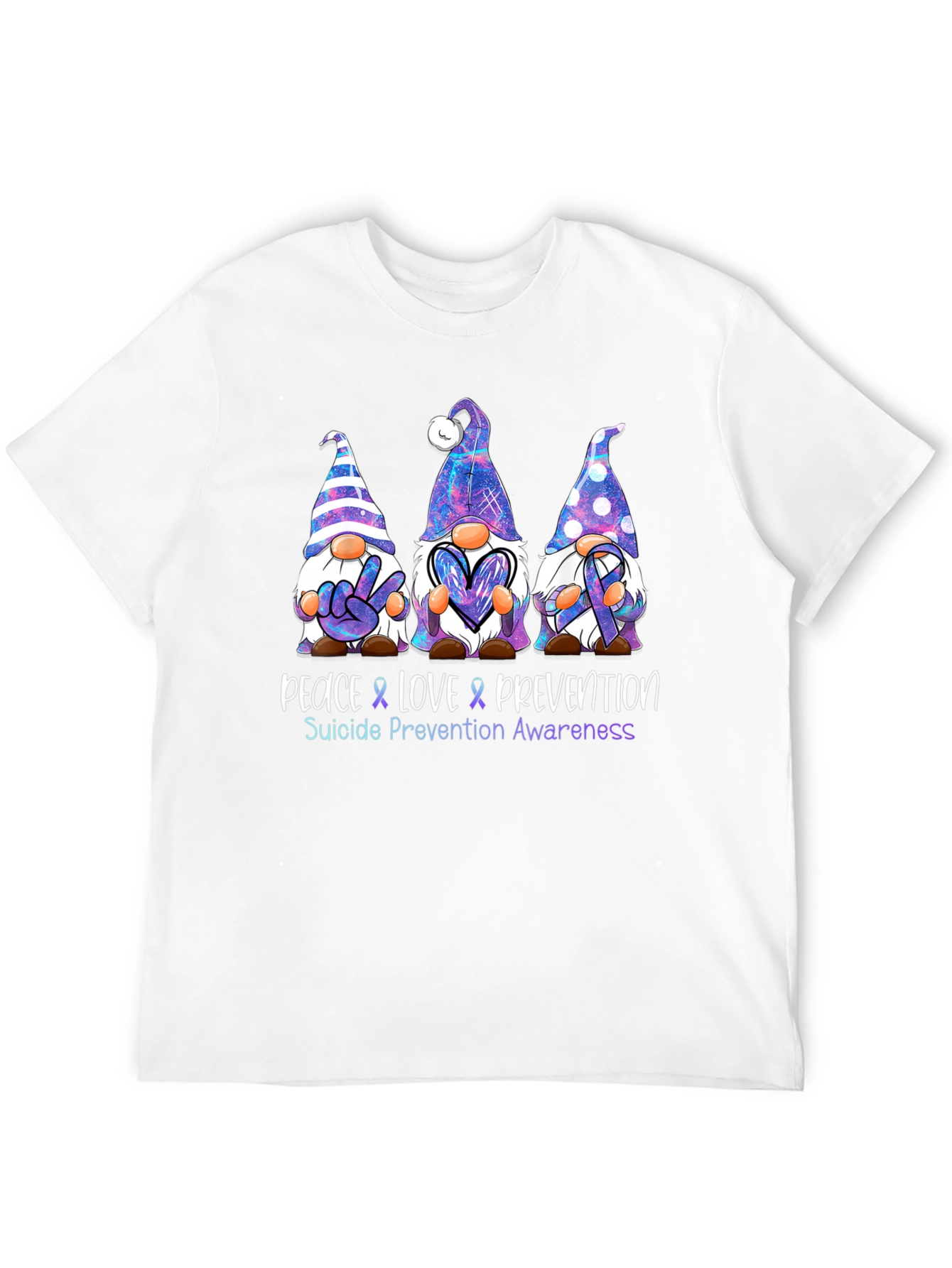 Peace Love Prevention Suicide Awareness Graphic Tee