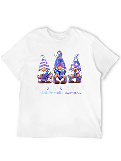 Peace Love Prevention Suicide Awareness Graphic Tee