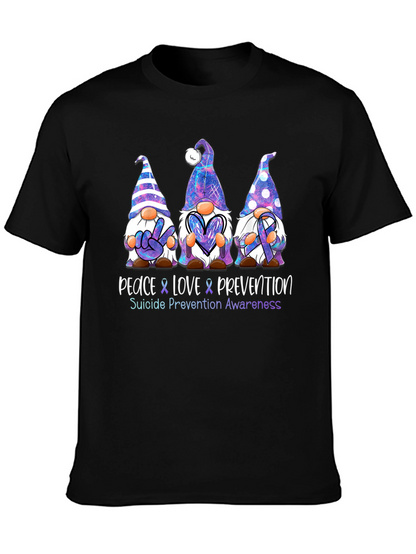 Peace Love Prevention Suicide Awareness Graphic Tee