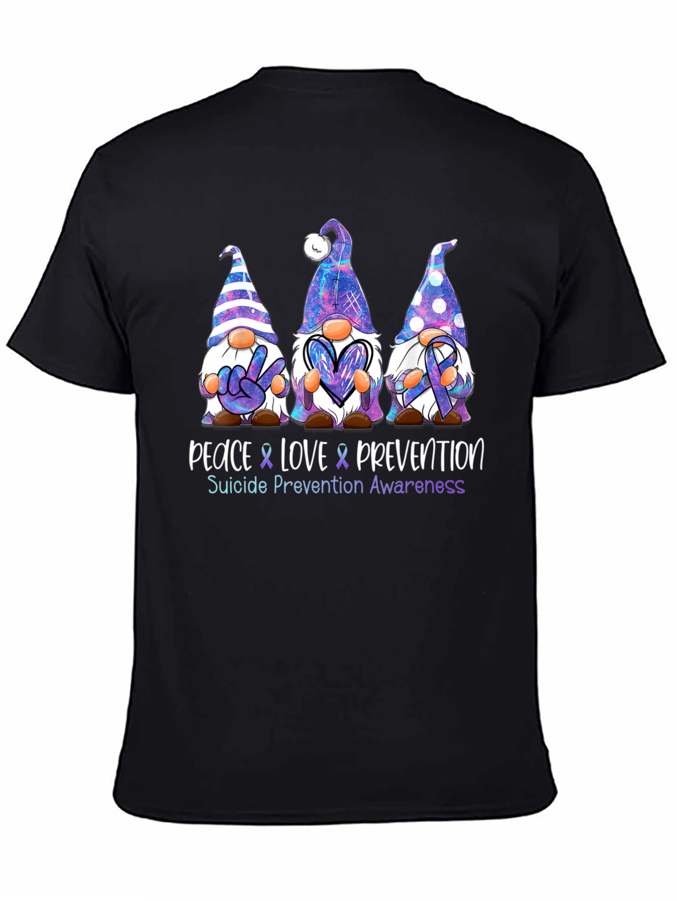 Peace Love Prevention Suicide Awareness Graphic Tee
