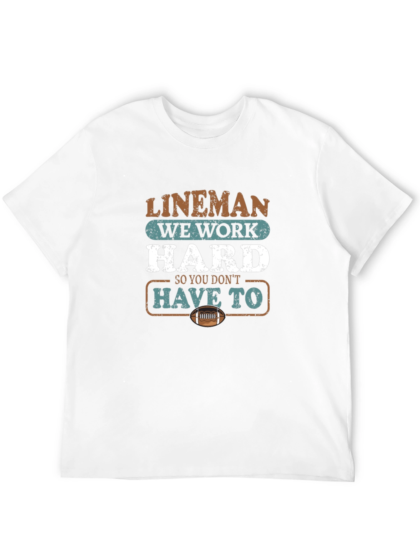 Lineman Work Hard Graphic Tee