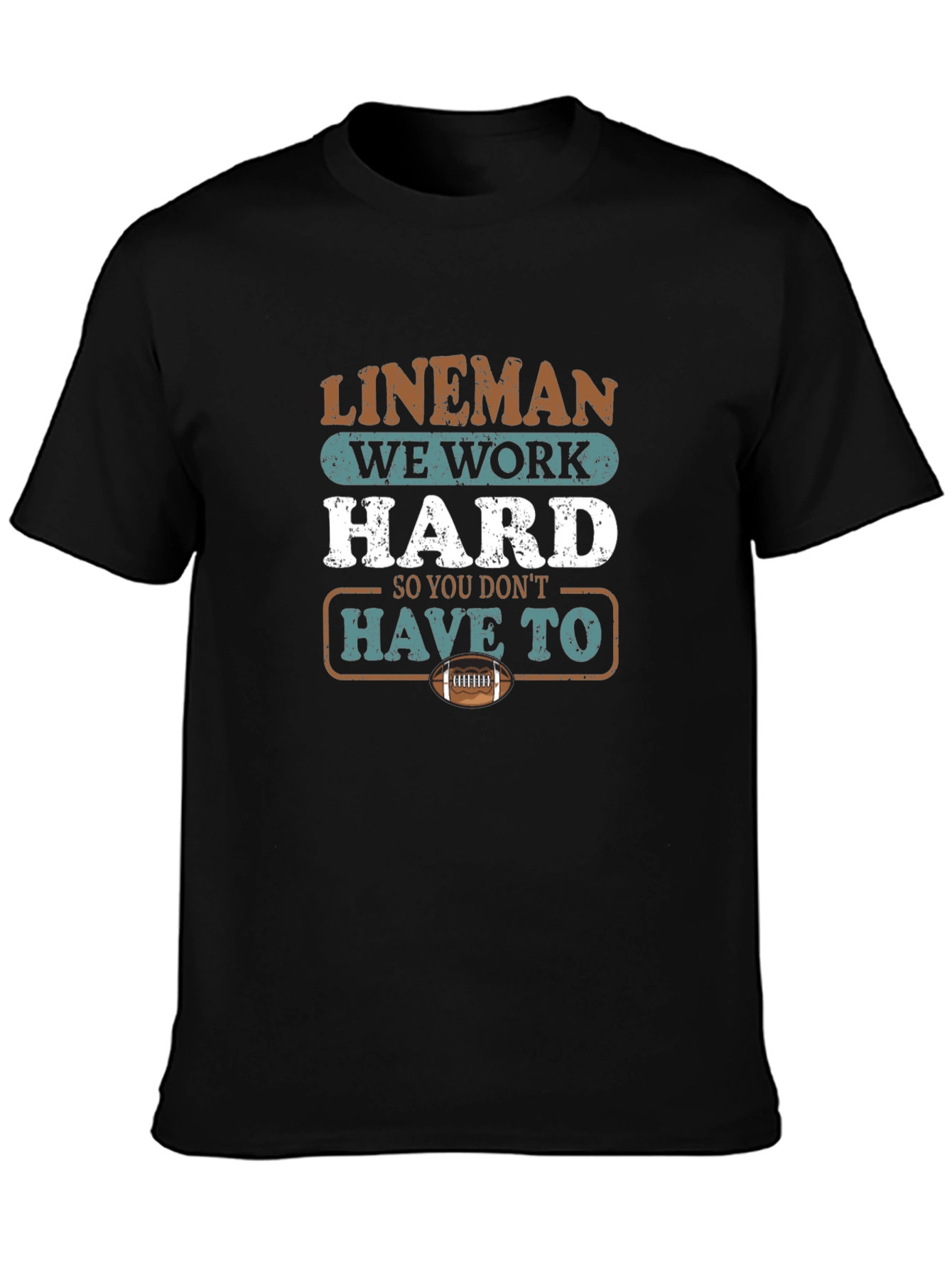 Lineman Work Hard Graphic Tee