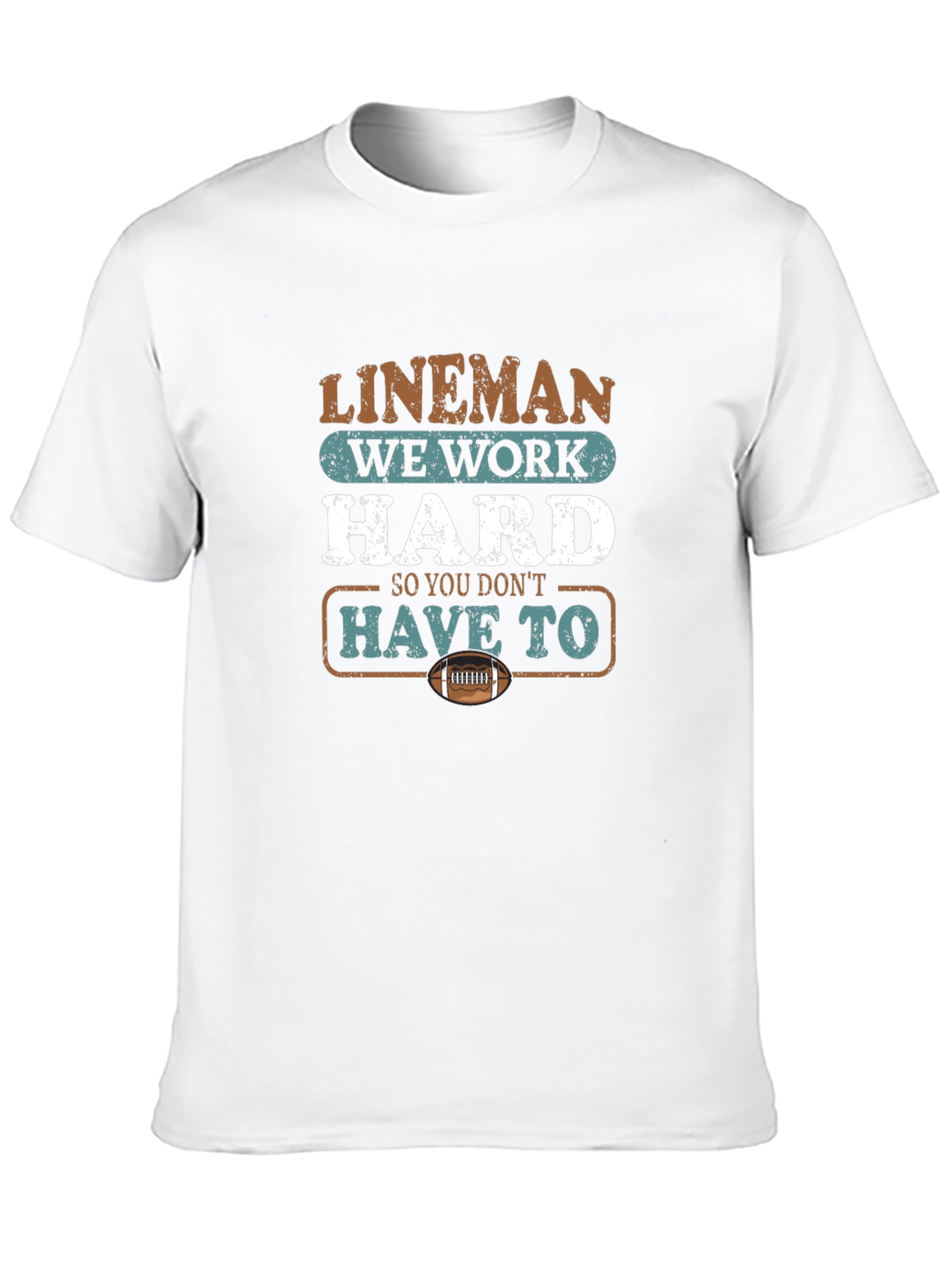 Lineman Work Hard Graphic Tee