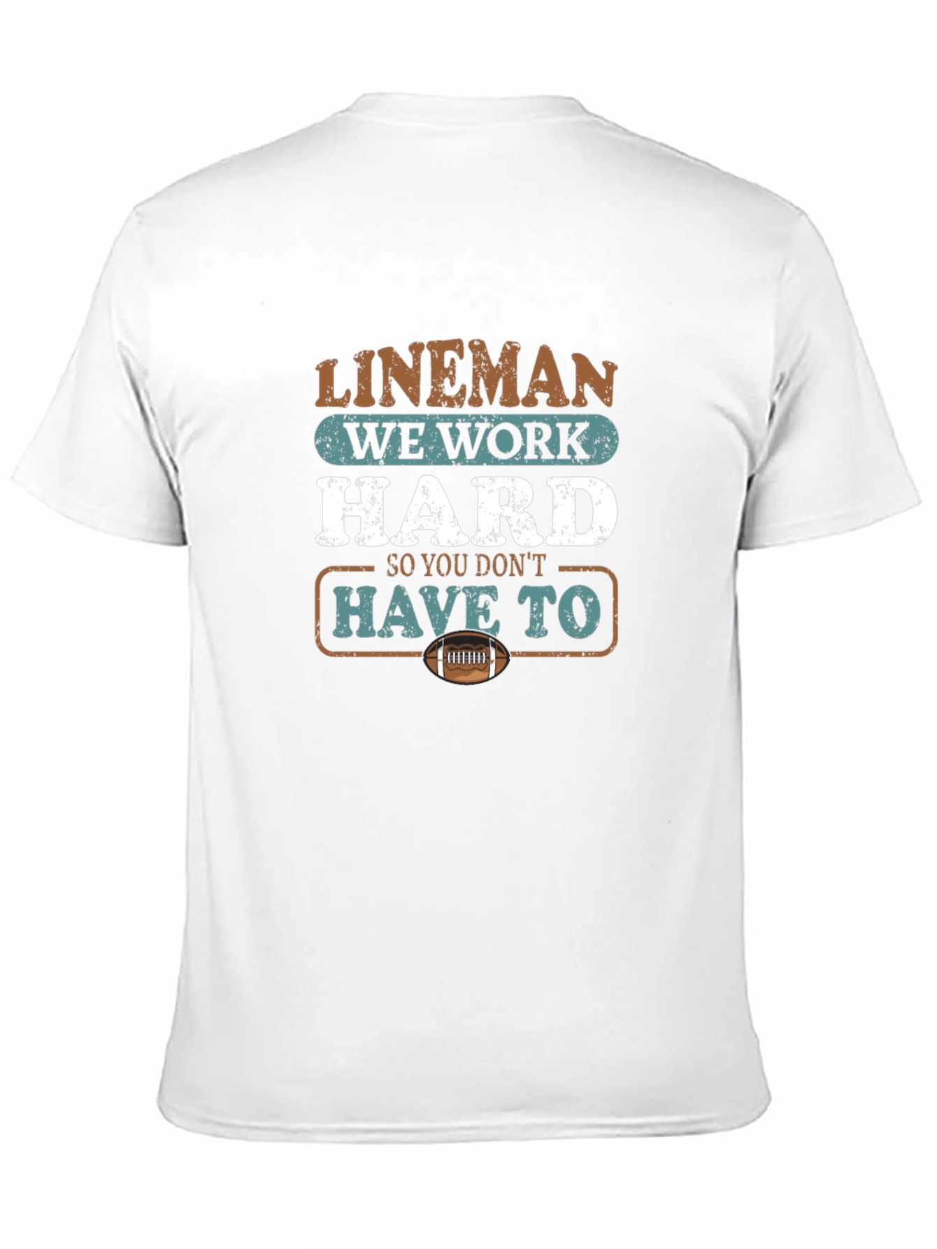 Lineman Work Hard Graphic Tee