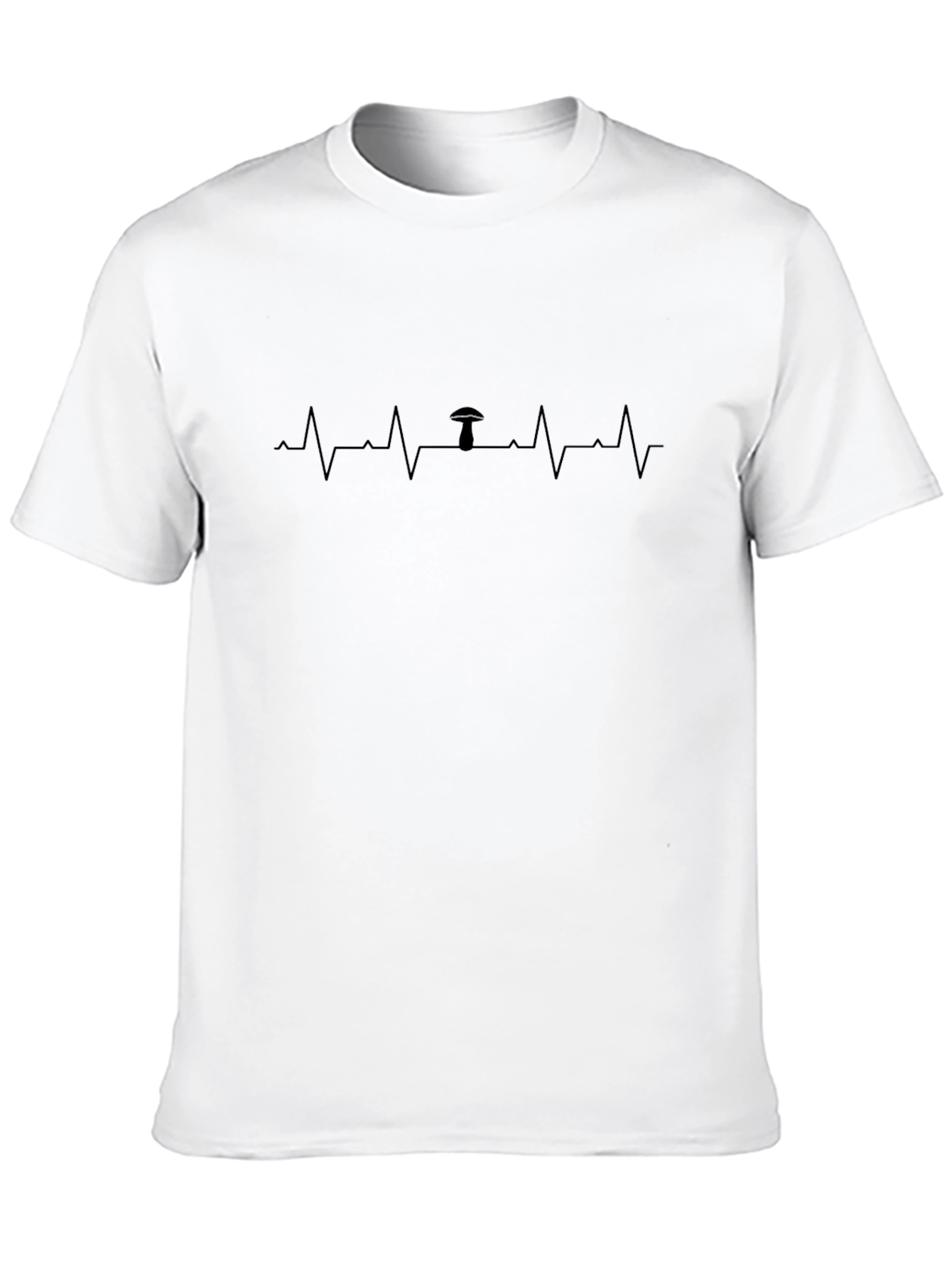 Mushroom Heartbeat T-Shirt - Black