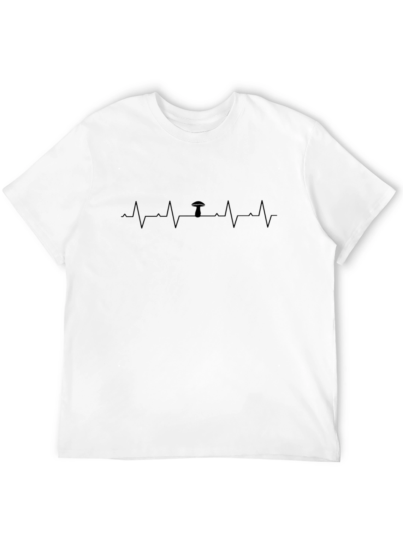 Mushroom Heartbeat T-Shirt - Black