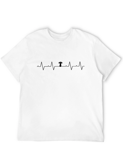 Mushroom Heartbeat T-Shirt - Black