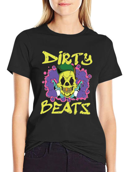 Dirty Beats Skull Graphic T-Shirt