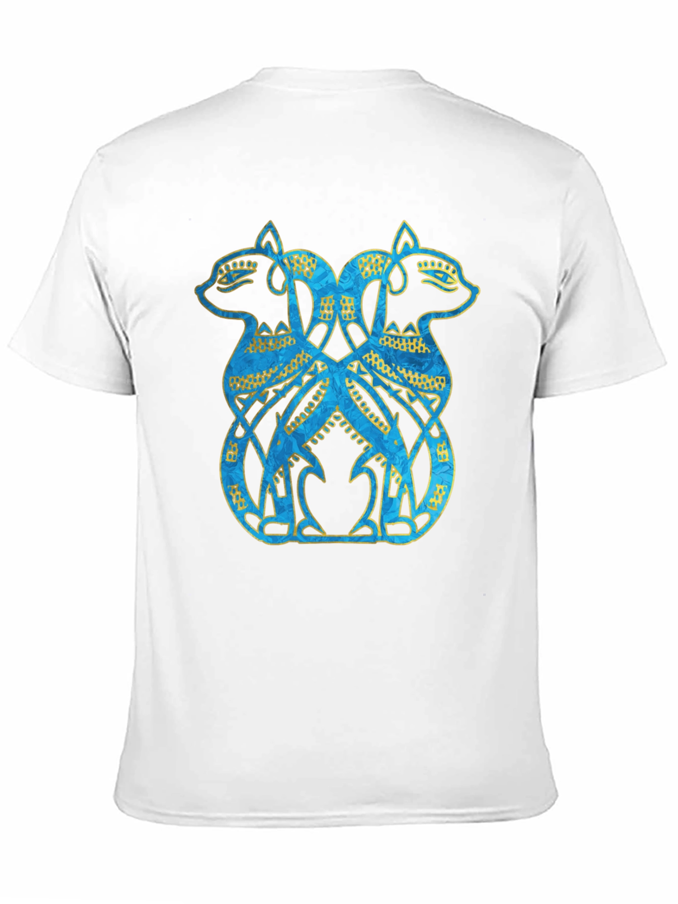 Twin Feline Graphic Tee - Celtic Knot Style