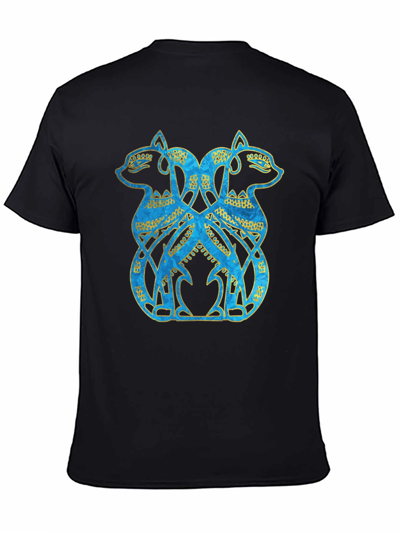 Twin Feline Graphic Tee - Celtic Knot Style