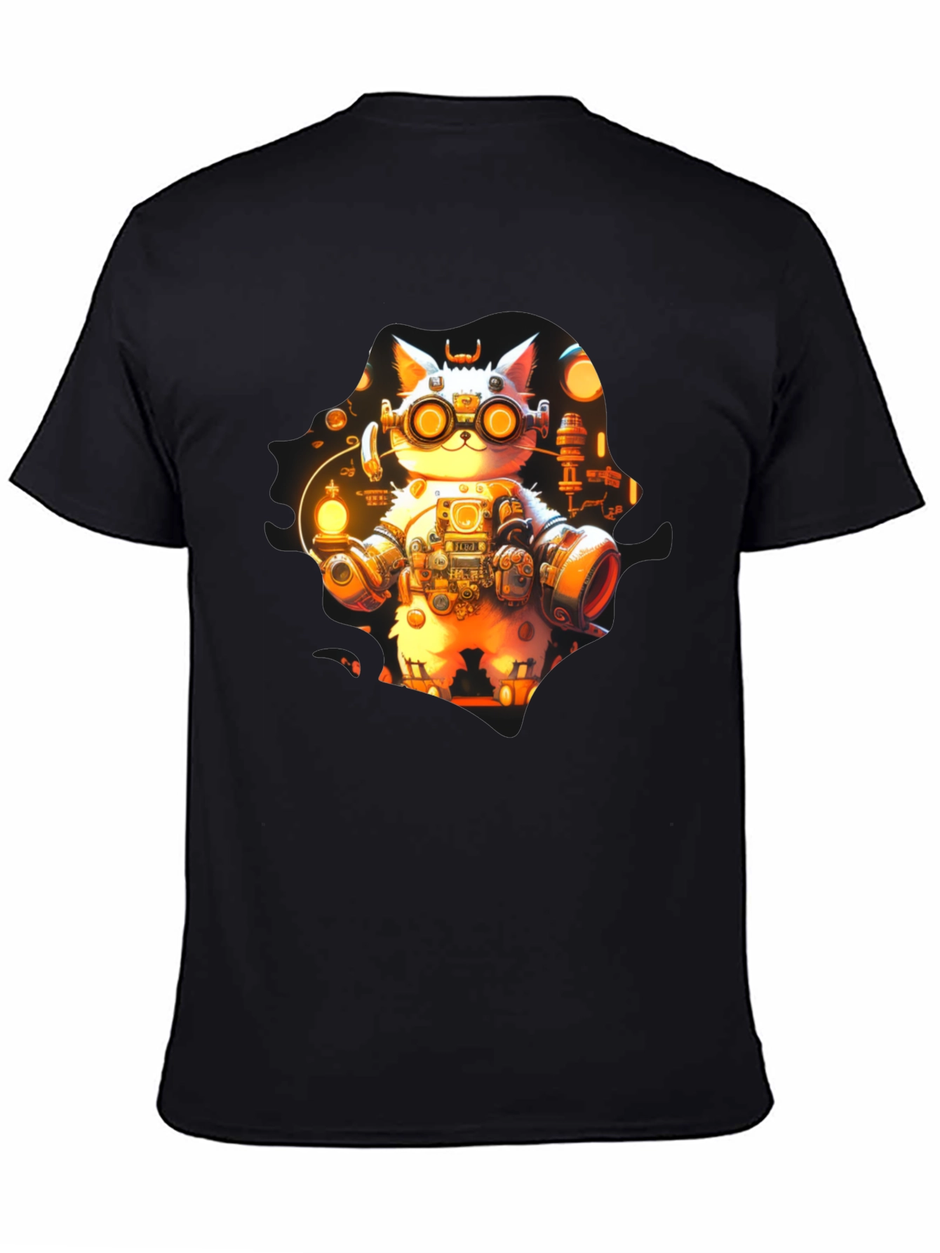 Steampunk Cat T-Shirt - Unique Graphic Tee
