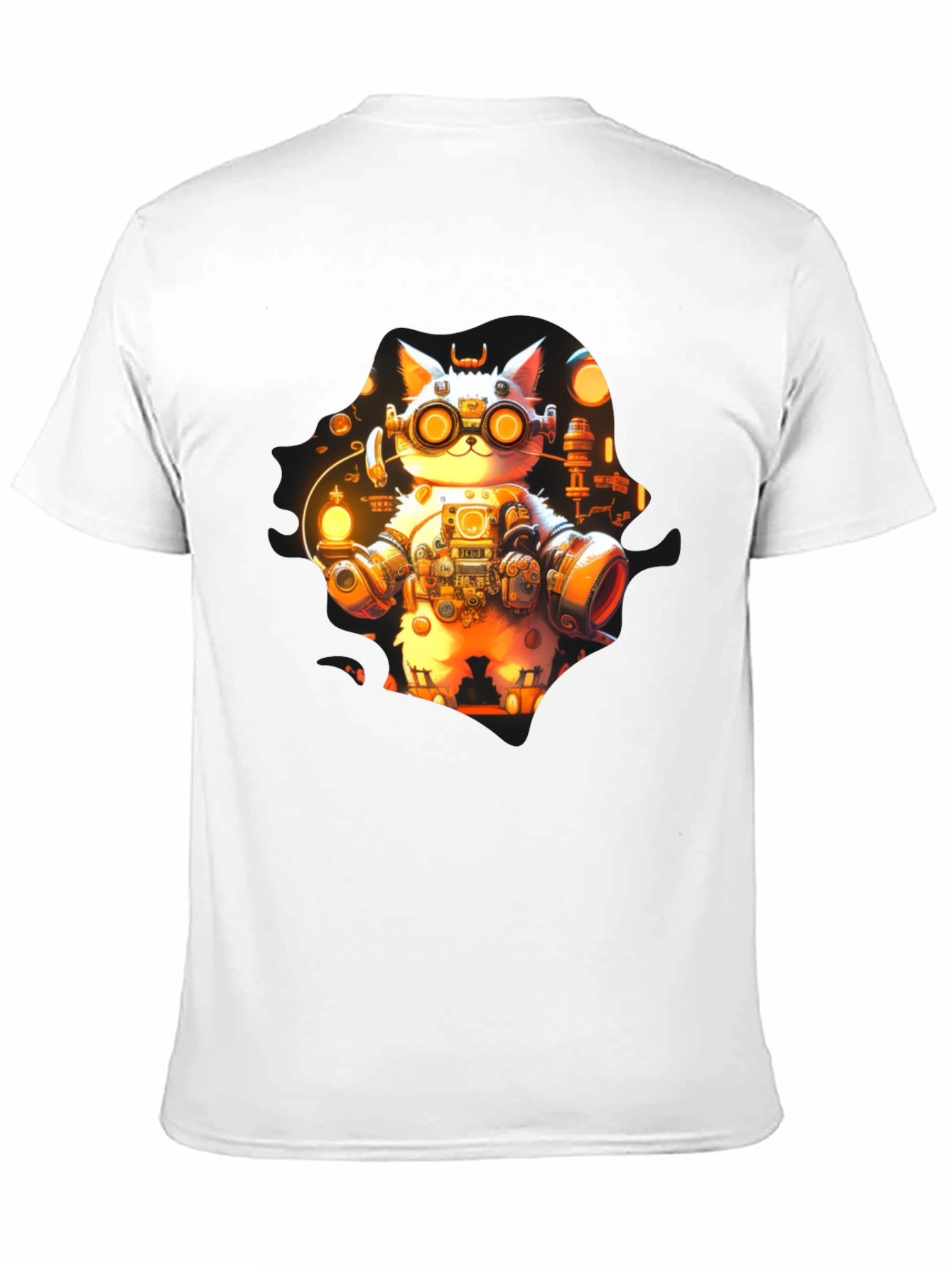 Steampunk Cat T-Shirt - Unique Graphic Tee