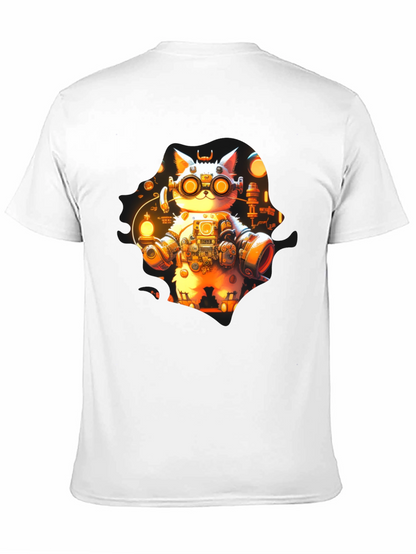 Steampunk Cat T-Shirt - Unique Graphic Tee