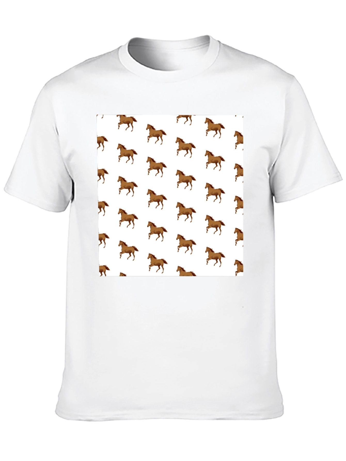 Horse Pattern T-Shirt - Classic Black Tee