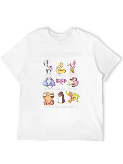 Animals of the World T-Shirt Funny Graphic Tee