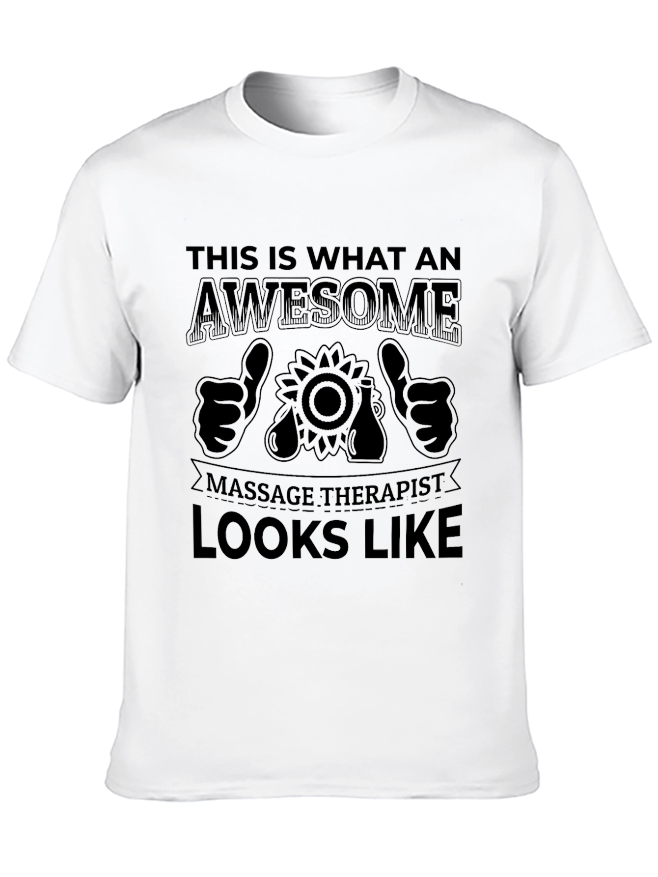 Awesome Massage Therapist Black T-Shirt