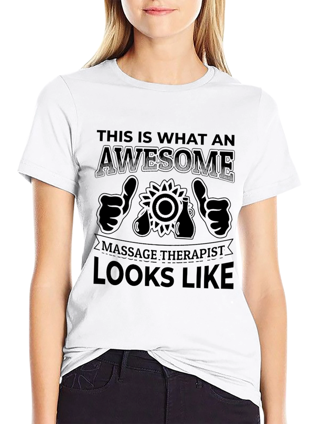 Awesome Massage Therapist Black T-Shirt