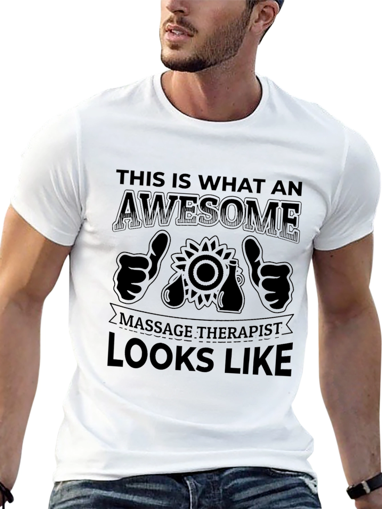 Awesome Massage Therapist Black T-Shirt