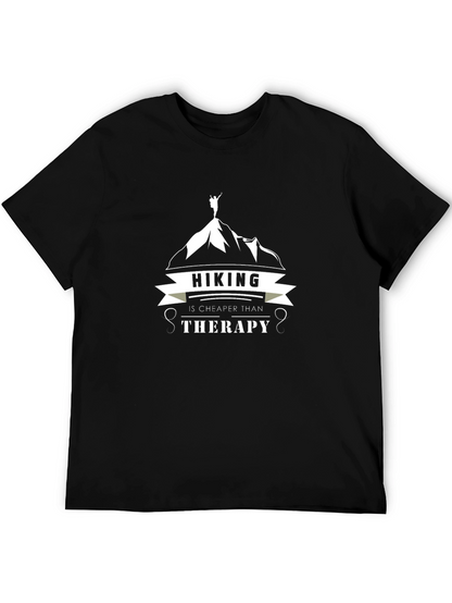 Hiking is Cheaper Than Therapy Graphic T-Shirt
