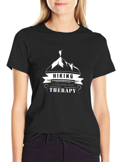 Hiking is Cheaper Than Therapy Graphic T-Shirt