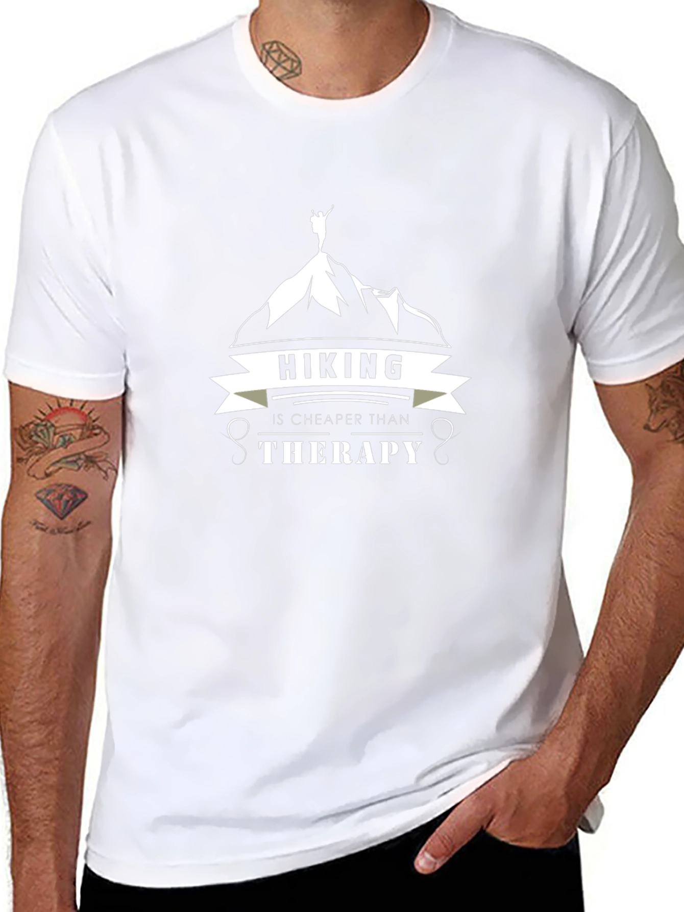 Hiking is Cheaper Than Therapy Graphic T-Shirt