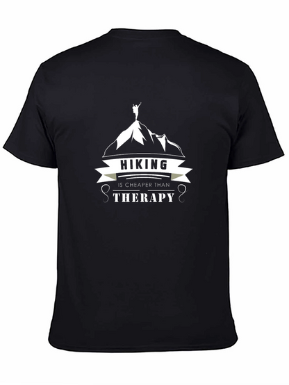 Hiking is Cheaper Than Therapy Graphic T-Shirt