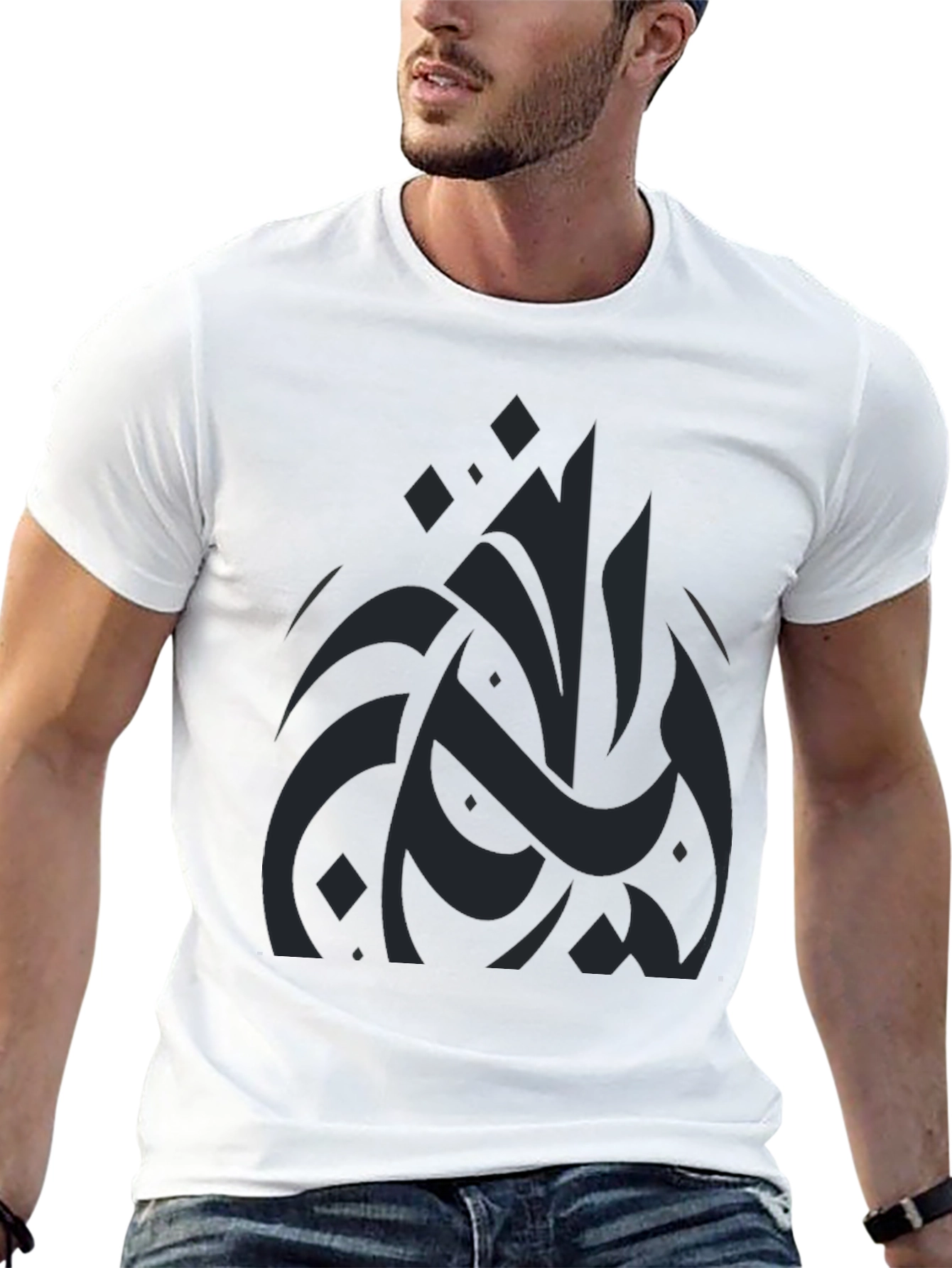 Abstract Design Black T-Shirt