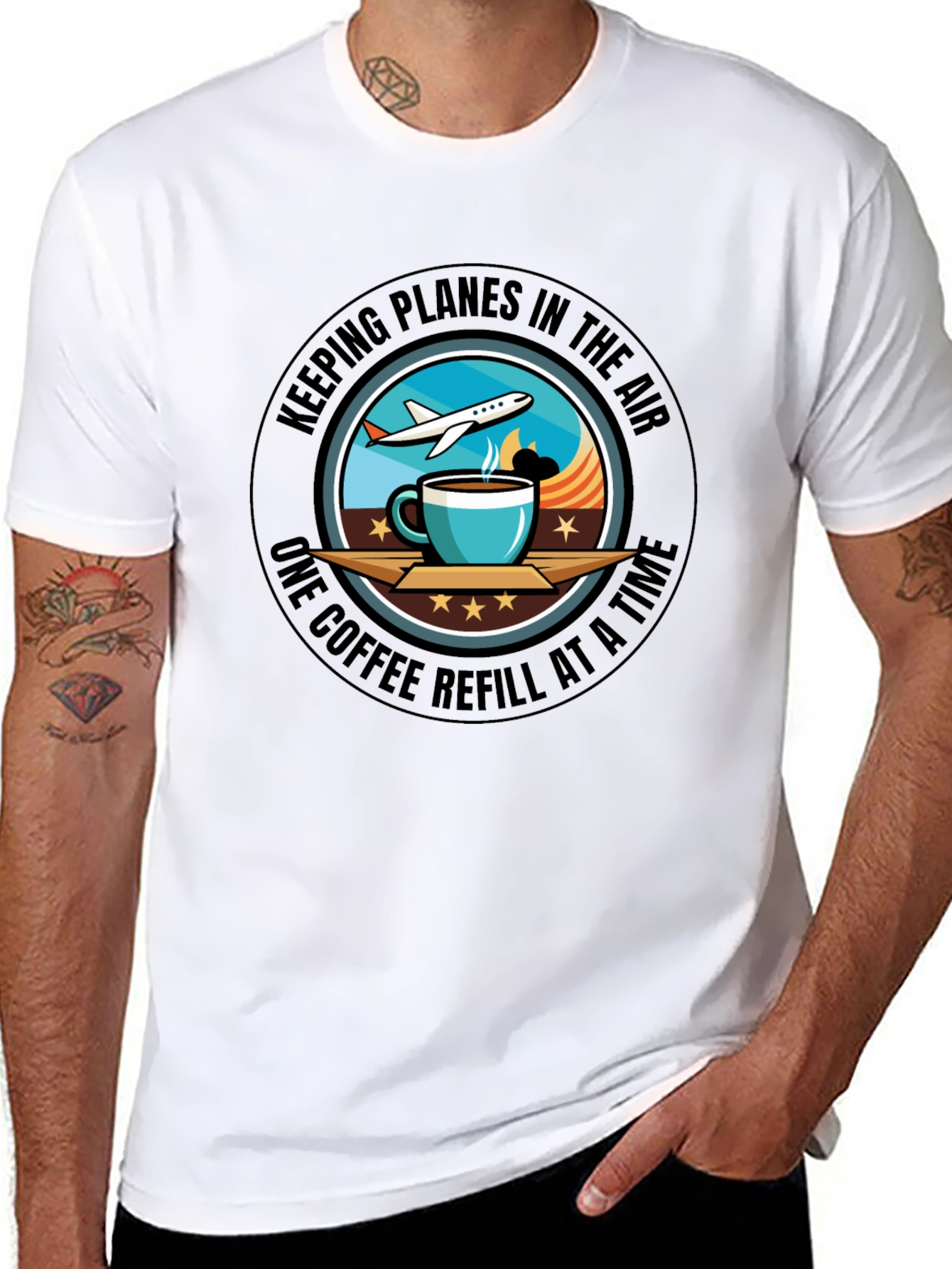 Keeping Planes in the Air Coffee T-Shirt