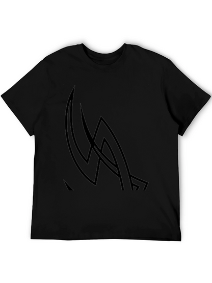 Modern Black Graphic Tee - Abstract Design