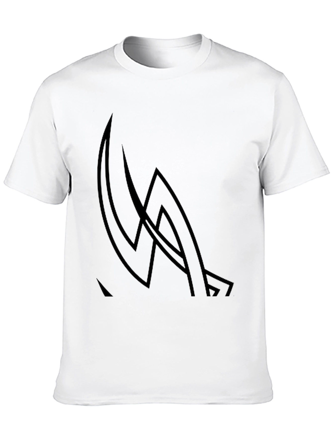 Modern Black Graphic Tee - Abstract Design